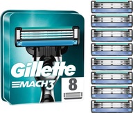 GILLETTE MACH 3 8 SZTUK OSTRA WYMIENNE WKŁADY DO MASZYNEK DO GOLENIA