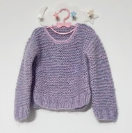 Vlnený sveter hrubý teplý 100% merino vlna wool 104-110
