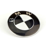 BMW 82mm Black Czarny emblemat znaczek przód tył