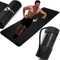 MOCNA MATA DO ĆWICZEŃ FITNESS YOGA GRUBA 1CM ANTYPOŚLIZGOWA JAKOŚĆ MSPORT