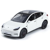 White1: 24 Simulácia Tesla Y Model auta Zvuk a svetlo Potiahnutie