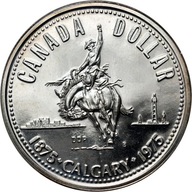 Kanada, Elżbieta II, 1 dolar 1975, 100 Lat Calgary