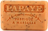 Delikatne Francuskie mydło Marsylskie PAPAYE PAPAJA złuszczające 125 g