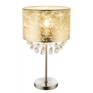 Złota lampa stołowa kryształowa glamour AMY Globo