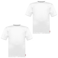 2X BIAŁY T-SHIRT GŁADKI DLA CHŁOPCA SUPER 164 CM