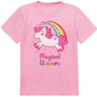 KOSZULKA DZIECIĘCA T-SHIRT DLA DZIECKA JEDNOROŻCE UNICORN 116 JAKOŚĆ