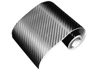 Ezüstszínű 3D karbon fólia, szalag, 2 méter