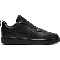Topánky pre mládež Nike Court Borough Low 2 'Triple Black' BQ5448-001 r. 38,5