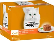 GOURMET GOLD Ragout ZESTAW puszki dla kota 24x85g