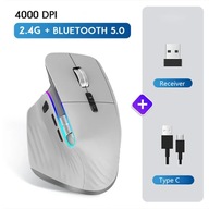 Bezdrôtová myš JOMAA 2,4G s Bluetooth RGB nabíjateľným ergonomickým dizajnom