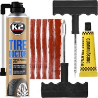 K2 TIRE DOCTOR 500ML W SPRAYU USZCZELNIACZ + ZESTAW NAPRAWCZY DO OPON KOŁA