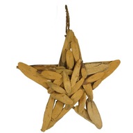 Hviezda prívesok drevený 41 cm ozdoba dekorácia na Vianoce