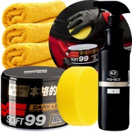 Vosk s carnaubou Soft99 Dark & Black Wax 300 g + 4 iné produkty