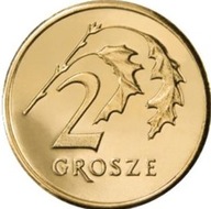 POLSKA, 2GR. 2009, MENNICZE Z WORECZKA, 2 GROSZE