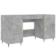 vidaXL Písací stôl, sivý betón, 140x50x75 cm, materiál na báze dreva