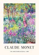 Plakat 70x50 Claude Monet kwiaty bratki tulipan ogród sztuka BOHO 30 WZORÓW