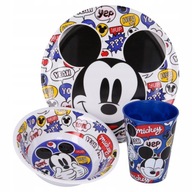 Zestaw 3 naczyń - miska talerz kubek Myszka Mickey