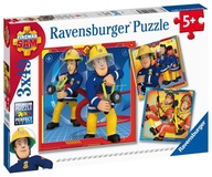 Ravensburger Puzzle dla dzieci 2D: Strażak Sam na ratunek! 3x49 elementów