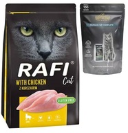 RAFI Cat z Kurczakiem 7kg Chicken + próbka Divinus Cat Complete 100g