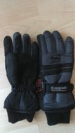 Rękawiczki czarne szare narciarskie ortalionowe nieprzemakalne 8-10 lat