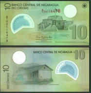 Nikaragua - 10 cordobas polimer 2007 stan UNC