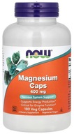 NOW Foods | Magnesium Caps | tri (3) formy HORČÍKA | 400 mg | 180 kaps.