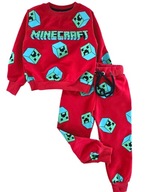 Dres chłopięcy MINECRAFT 116 bluza spodnie dresowe komplet zestaw dresy