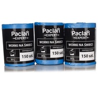 Paclan Expert Worki Śmieci Niebieskie Zawiązywane 35L 150 sztuk x 3 rolki