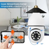 2MP E27 Surveillance Camera Bulb Night Vision Full Color Human Track CCTV