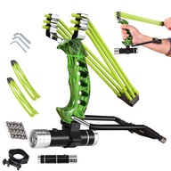 ПРОФЕСІЙНА МИСЛИВСЬКА РОГАТКА МЕТАЛЕВА З ЛАЗЕРОМ + СТАЛЕВІ КУЛЬКИ