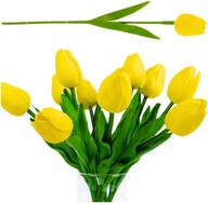 Silikónové tulipány kytica 10ks Ako živé kvety ozdobné ladičky Žlté