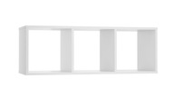 Stojanový regál modulárna skrinka biela závesná polica na knihy MODUS 3x1