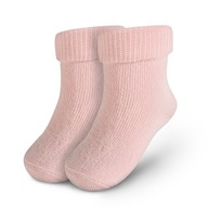 Ponožky s vyhrnutím ružové 6-12 mesiacov