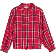 Cool Club Kockovaná dievčenská košeľa červená r 104