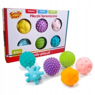 Piłki piłeczki sensoryczne edukacyjne z wypustkami dla niemowląt 6 sztuk