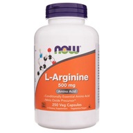 Now Foods L-arginín 500 mg 250 zeleninových kapsúl