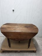 Stół do salonu drewniany stary francuski na pięciu nogach rozkładany