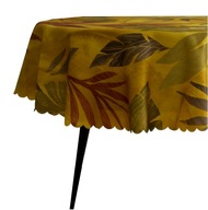 ABROSZ FOLTÁLLÓ OVÁLIS 140X300 ASZTALRA OVÁLIS FALL SÁRGA CSILLOGÓ LEVELEK