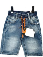164-170 Spodenki krótkie , szorty chłopięce jeansowe regulacja
