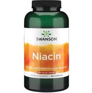 Swanson Niacín 500mg 250kaps KYSELINA NIKOTINOVÁ B-3