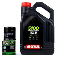 Olej silnikowy MOTUL 5100 10W40 4T 4l MA2 + filtr HifloFiltro HF204