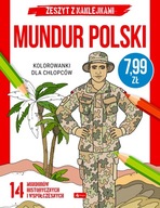 Kolorowanki dla chłopców Mundur polski Zeszyt z naklejkami