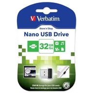 PENDRIVE VERBATIM NANO USB 2.0, 32GB CZARNY
