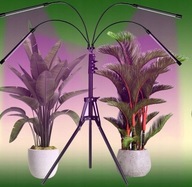 Lampa LED wzrostu roślin,4 głowice, kolorowe diody, timer