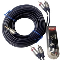 KABEL WTYK AUX JACK 3,5 - 2x RCA CINCH 3M VITALCO