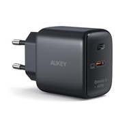 Ładowarka sieciowa uniwersalna Aukey GaN USB-C Power Delivery 45W Czarna