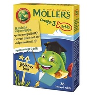 Moller's Omega-3 Gély Ryby Pre Deti Jablkové, 36 ks