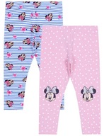 2x Kolorowe legginsy Myszka Minnie Disney 6-7lat