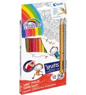 Ceruzkové pastelky Fiorello 14 farieb SOFT trojuholníkové