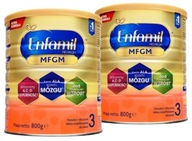 Sada 2 x Mlieko ďalšie Enfamil MFGM 3 Premium 2 x 800 g
